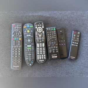 Lot of 6 TV Remotes Panasonic Sony Samsung Sanyo Amazon Fire Stick